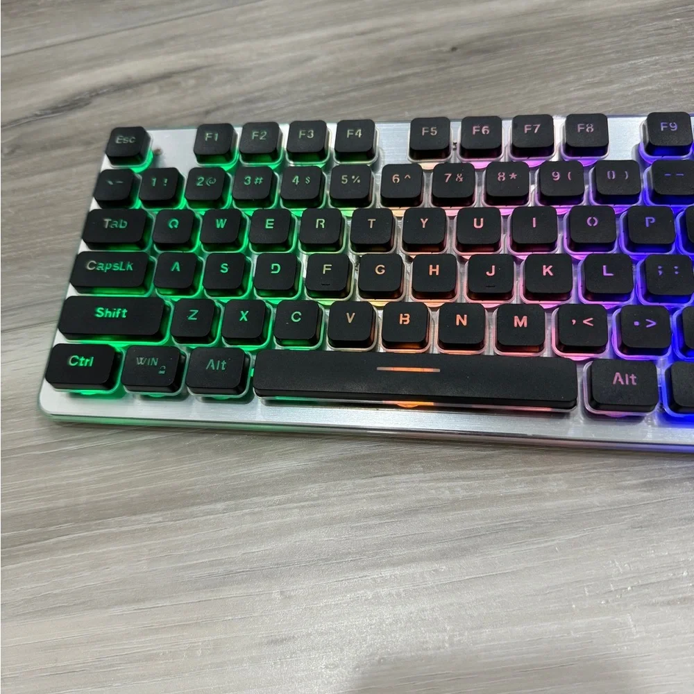 EUC LANGTU Membrane Gaming Keyboard Colorful LED Backlit Keyboard, USB Wired